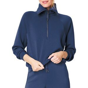 Spanx® Womens  Half Zip Pullover, Blue